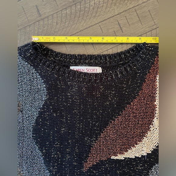 VINTAGE Karen Scott SPARKLY Crew Neck Sweater - Picture 5 of 8